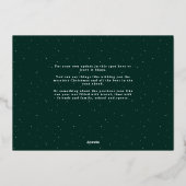 メリーシンプルクリスマスの緑の写真家族 箔シーズンカード (裏面)