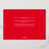 メリーシンプルクリスマス写真一家 箔シーズンカード (裏面)