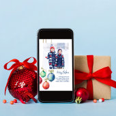 メリーシンプルクリスマス写真水カラーオーナメント シーズンカード