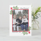 メリーシンプルクリスマス水彩写真枠 シーズンカード (スタンド正面)