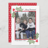 メリーシンプルクリスマス水彩写真枠 シーズンカード (正面/裏面)