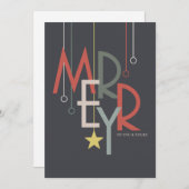 メリーシンプルモダンアールデコ シーズンカード (正面/裏面)