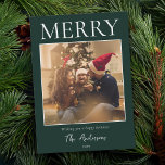 メリーシンプルモダンミニマル写真 シーズンカード<br><div class="desc">このフェスティバルシーズンパーソナライズされたに独自のホリデーカードを作成する。このクリスマスカーお気に入りのドのテンプレートに家族の写真を追加するだけ。</div>