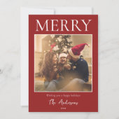 メリーシンプルモダンミニマル写真 シーズンカード (正面)