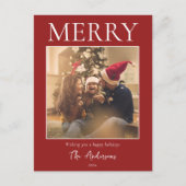 メリーシンプルモダンミニマル写真 シーズンポストカード (正面)