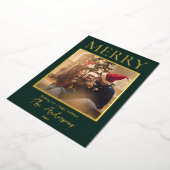 メリーシンプルモダンミニマル写真 箔シーズンカード (回転した状態)