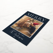 メリーシンプルモダンミニマル写真 箔シーズンカード (回転した状態)