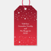 メリージョラボカフロオクリスマスブックフラッドレッド ギフトタグ (裏面)