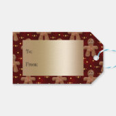 メリージンジャーブレッドマンと星クリスマス ギフトタグ (正面(横))