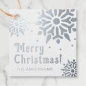 メリースタイリッシュエレガントスのクリスマスのホイル フェイバータグ (正面)