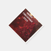 メリースタイリッシュクリスマスハッピーホリデー2026 スタンダードカクテルナプキン (角)