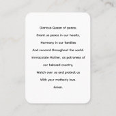 メリーズピース祈りの言葉カード 名刺 (裏面)