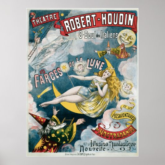 メリーズフランスのマジシャンヴィンテージ魔法法 ポスター (正面)