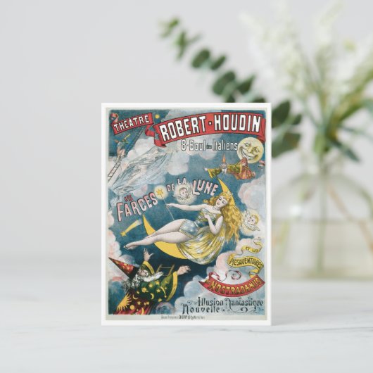 メリーズフランスのマジシャンヴィンテージ魔法法 ポストカード (スタンド正面)