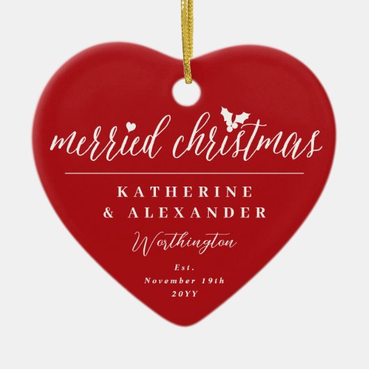 メリーズ・クリスマス・ミセス・フォーモダント結婚ズ セラミックオーナメント (正面)