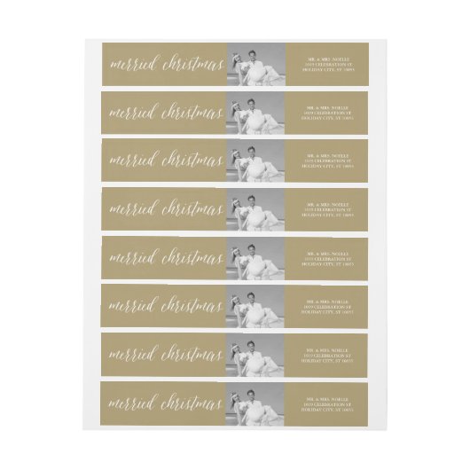 メリーズ・クリスマス・ミセス・フォーモダント結婚ズ ラップアラウンドラベル (シート)