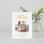 メリータイポグラフィ写真 箔シーズンポストカード (立ち正面)