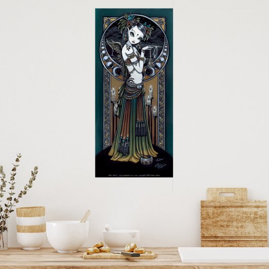 「メリータ」ゴシック民族融合ダンサーアートポスター ポスター (キッチン)