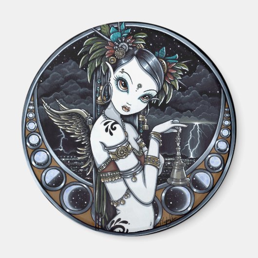 「メリータ」ゴシック民族融合ダンサーアートマグネット マグネット (正面)