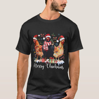 メリーチキンクリスマスチキンコケットチキン Tシャツ