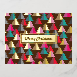 メリーチルストマ松茶色。カスタマイズ. 箔シーズンポストカード