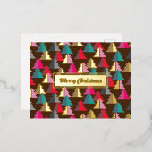 メリーチルストマ松茶色。カスタマイズ. 箔シーズンポストカード (正面/裏面)