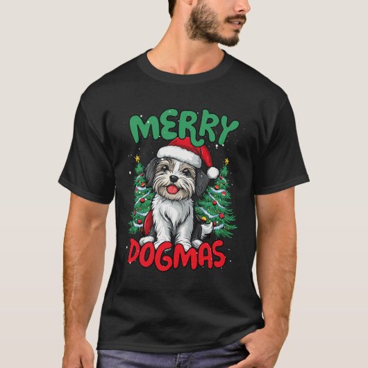 メリーデュッおもしろいクマスクリスマスダック恋人1 Tシャツ (正面)