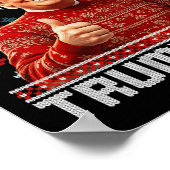 メリートランプマスサンタトランプクリスマスパジャマス醜い ポスター (角)