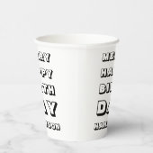 メリーハッピーバースデー名前をカスタムするモダンクリスマス 紙コップ (右)