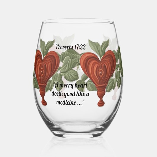 メリーハート飲み物用品セット無茎ガラス ステムなしワイングラス (正面)