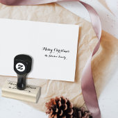 メリーパーソナライズされたエレガントクリスマスの家族の名前 ラバースタンプ