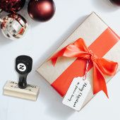 メリーパーソナライズされたエレガントクリスマスの家族の名前 ラバースタンプ