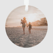 メリーパーソナライズされたカラフルクリスマスの新年 オーナメント (裏面)