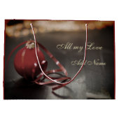 メリーパーソナライズされたクリスマスおばあちゃんデザイン ラージペーパーバッグ (裏面)