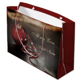 メリーパーソナライズされたクリスマスおばあちゃんデザイン ラージペーパーバッグ (裏面アングル)