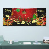 メリーパーソナライズされたクリスマスおめでとう新年かわいい 横断幕 (トレードショー)