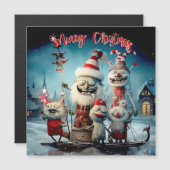 メリーパーソナライズされたクリスマスおもしろい (正面/裏面)