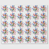 メリーパーソナライズされたクリスマスかわいい格言ホリデー ラッピングペーパー (フラット)