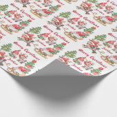 メリーパーソナライズされたクリスマスかわいい格言 ラッピングペーパー (角)