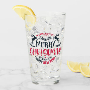メリーパーソナライズされたクリスマスと新年の名前 タンブラーグラス