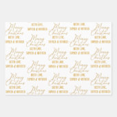 メリーパーソナライズされたクリスマスのラッピング紙シート ラッピングペーパーシート (正面3)