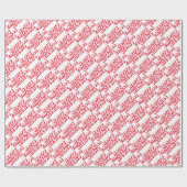 メリーパーソナライズされたクリスマスの名赤と白前 ラッピングペーパー (フラット)