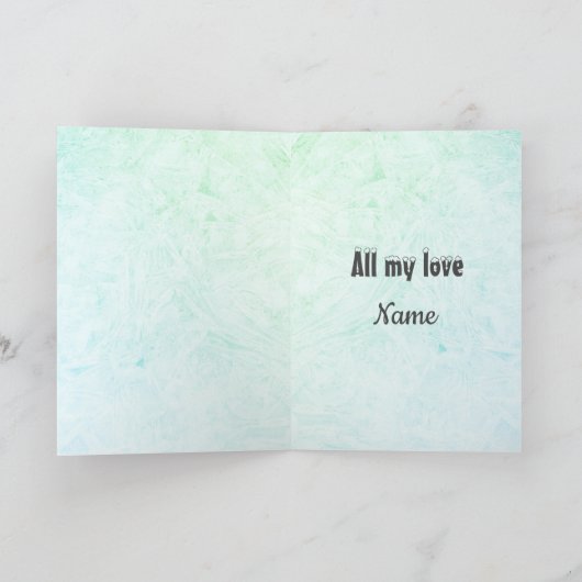 メリーパーソナライズされたクリスマスの夫 カード (内部)