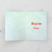 メリーパーソナライズされたクリスマスの夫 カード (内部)