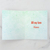 メリーパーソナライズされたクリスマスの夫 カード (内部)