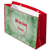 メリーパーソナライズされたクリスマスの夫 ラージペーパーバッグ (裏面アングル)