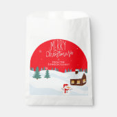 メリーパーソナライズされたクリスマスの好意バッグ フェイバーバッグ (正面)