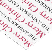 メリーパーソナライズされたクリスマスの家族の名前 ショートテーブルランナー (コーナー)