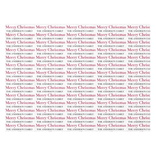 メリーパーソナライズされたクリスマスの家族の名前 テーブルクロス (正面(横))