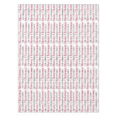 メリーパーソナライズされたクリスマスの家族の名前 テーブルクロス (正面)